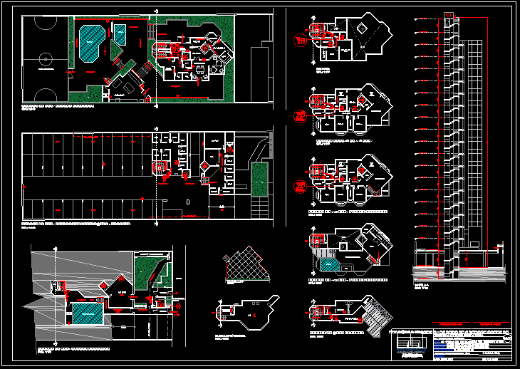 Folha de projeto com planta baixa de projeto feito em AutoCAD